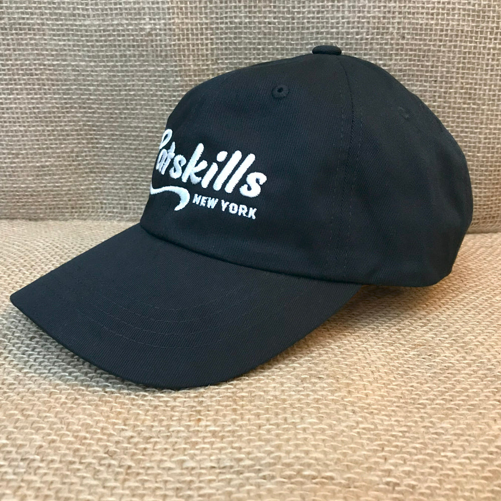 Catskills New York Script Embroidered Low-Profile Cotton Twill Hat