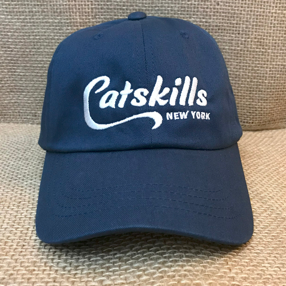 Catskills New York Script Embroidered Low-Profile Cotton Twill Hat