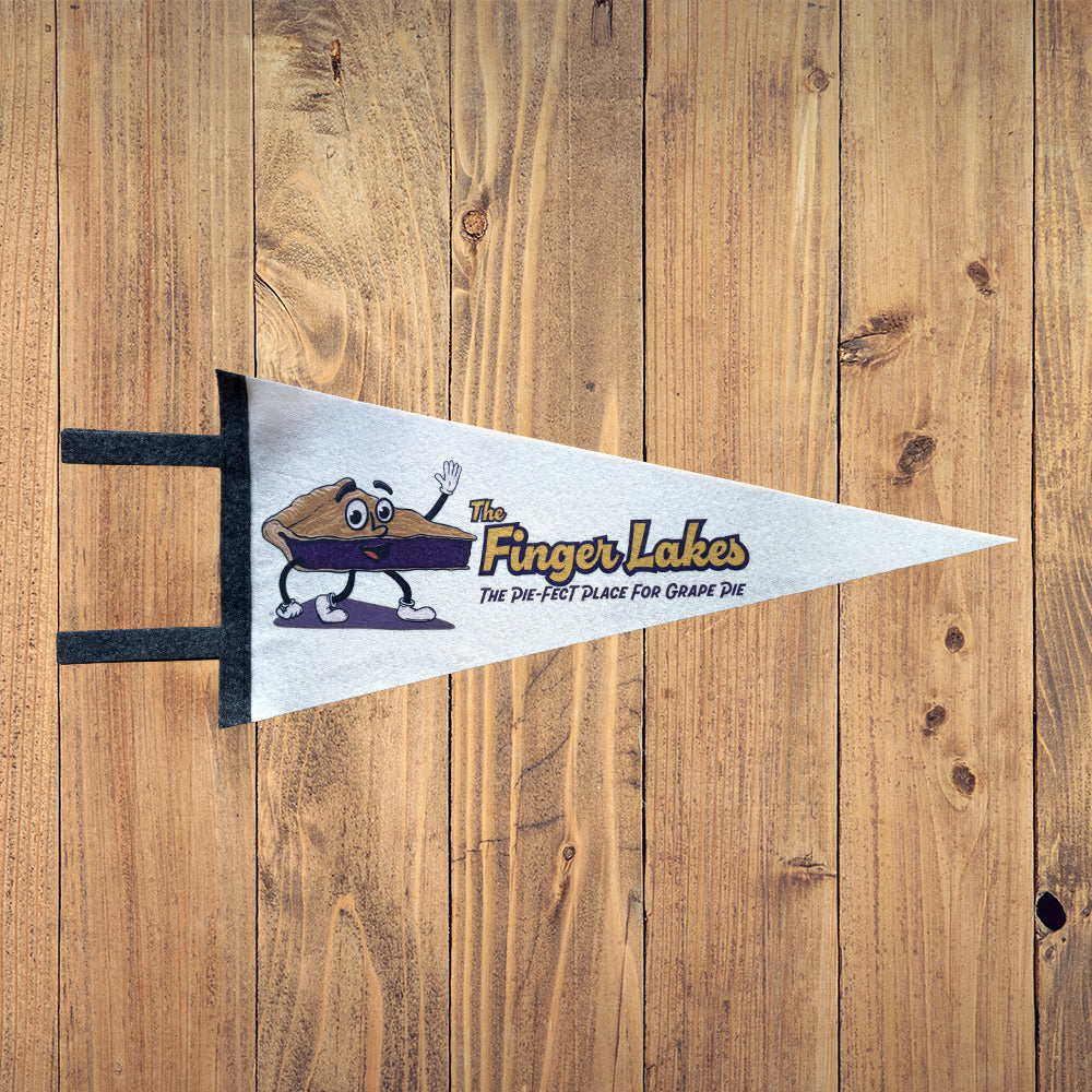 Finger Lakes Grape Pie Themed Pennant - Fun Home and Wall Decor