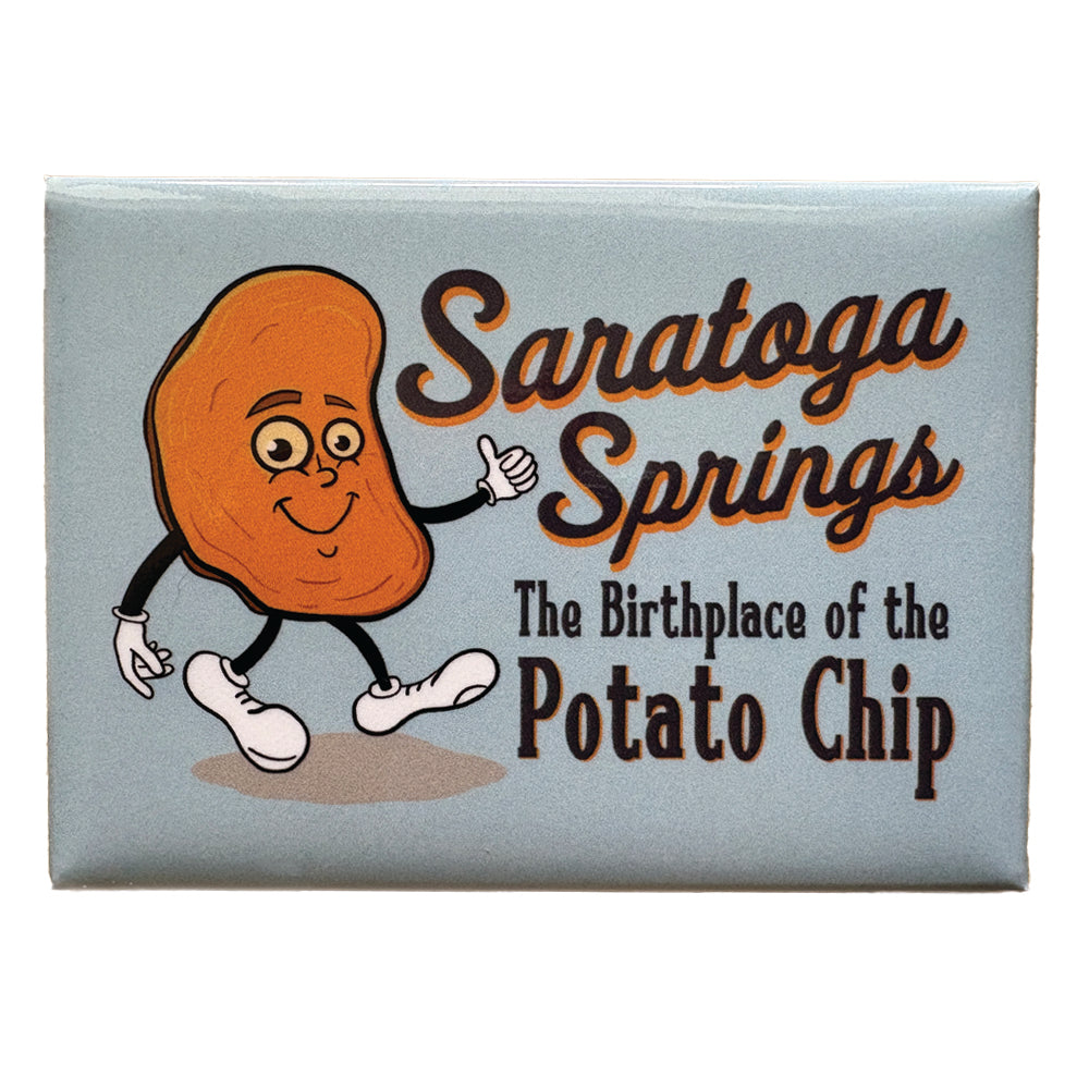 Fun Saratoga Springs Potato Chip Souvenir Fridge Magnet