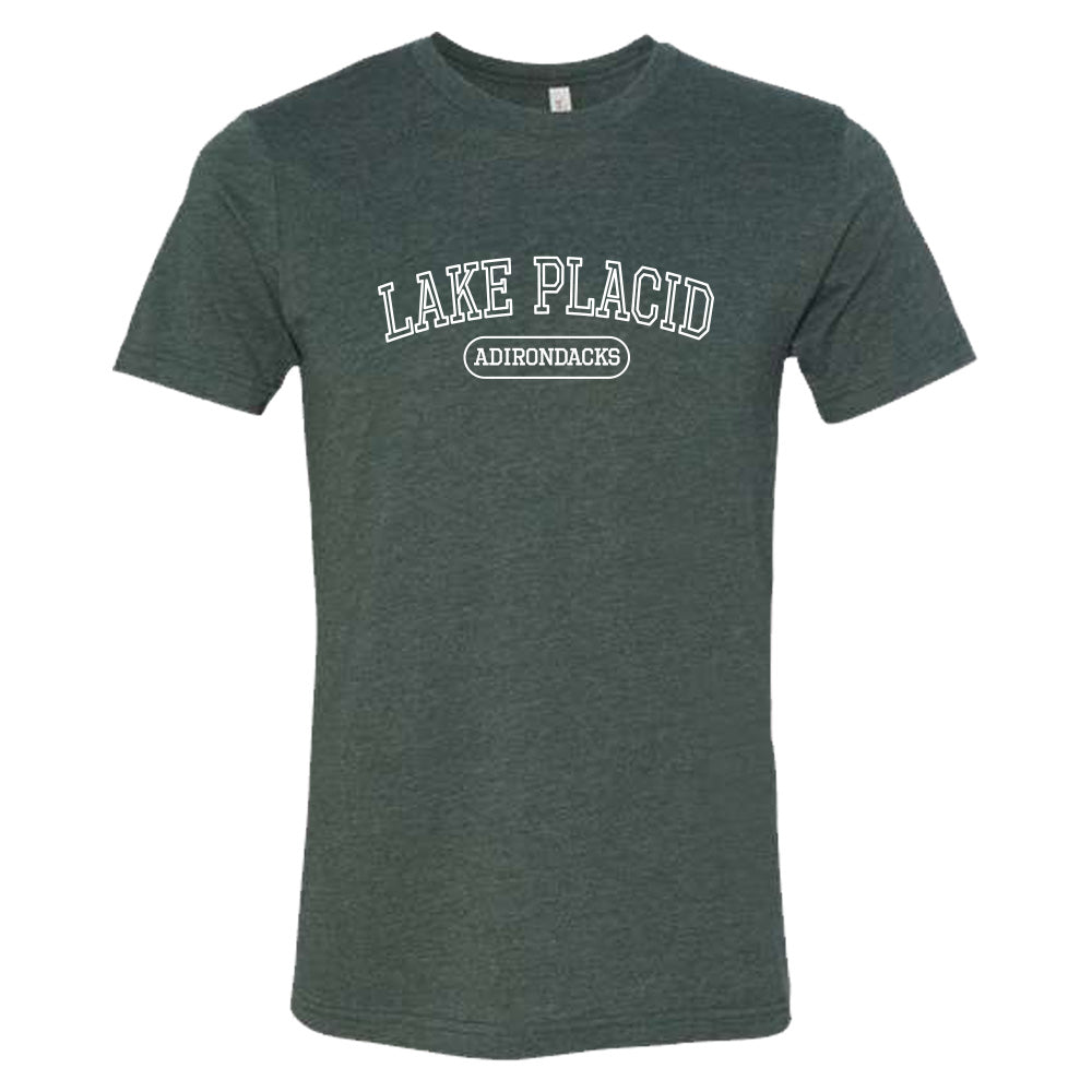Lake Placid Varsity Logo Print Tee Shirt