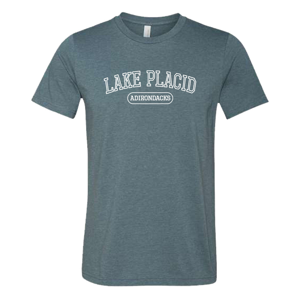 Lake Placid Varsity Logo Print Tee Shirt