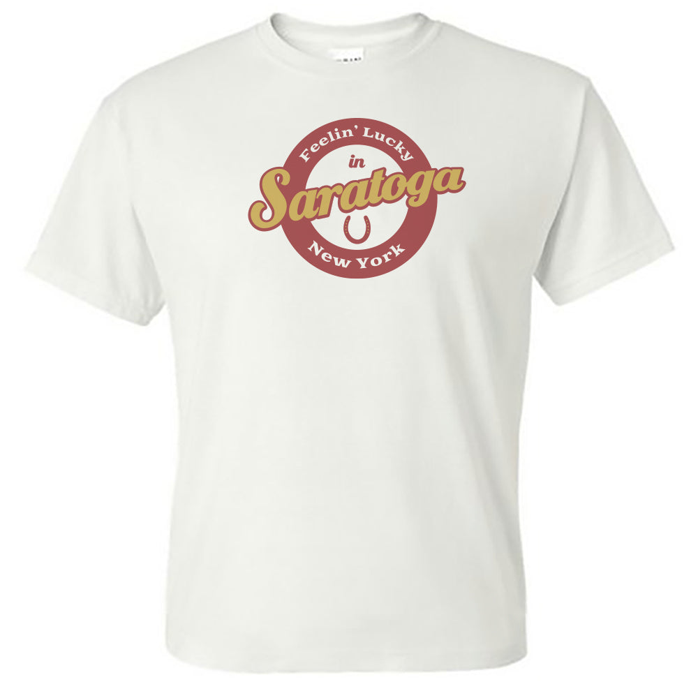 Fun Saratoga Racing Themed Upstate New York Design Unisex Tee Shirt