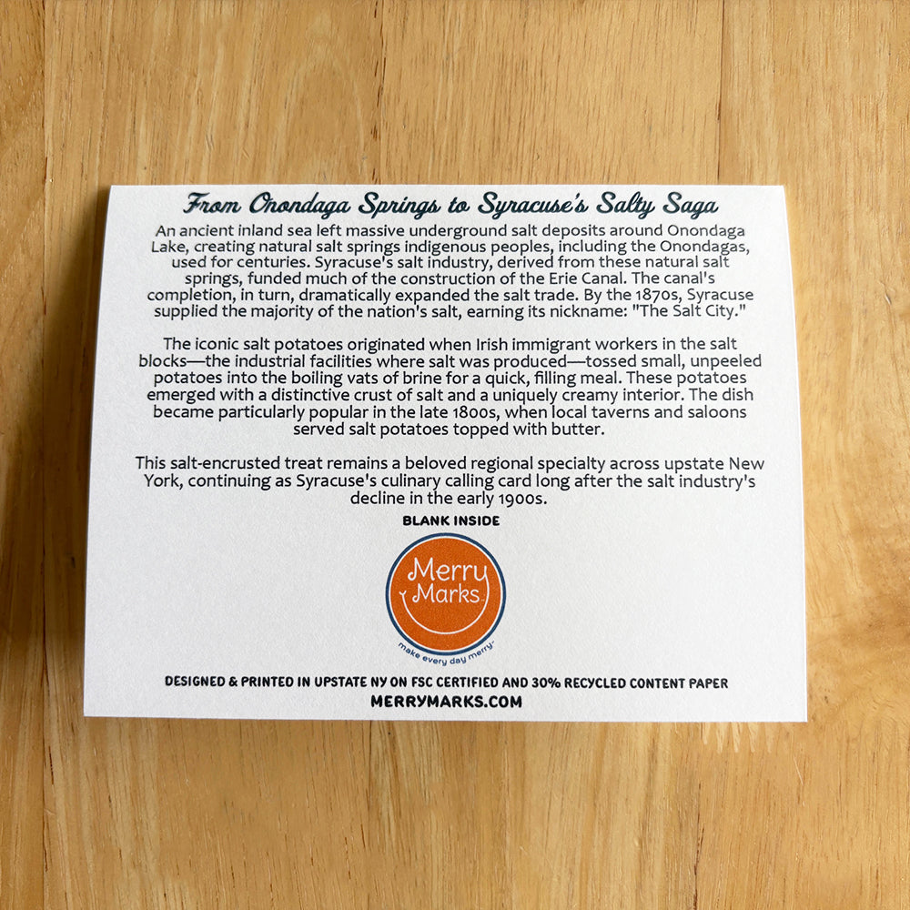 Greetings From Syracuse Card Set - Four Salt City Themed Cards with Envelopes