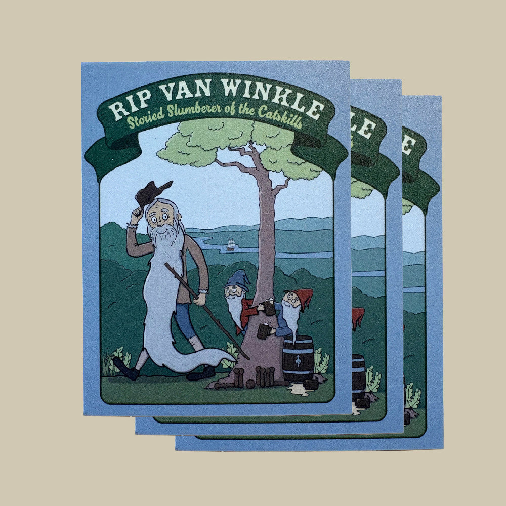 Rip Van Winkle Sticker - Catskills New York Legend - Washington Irving