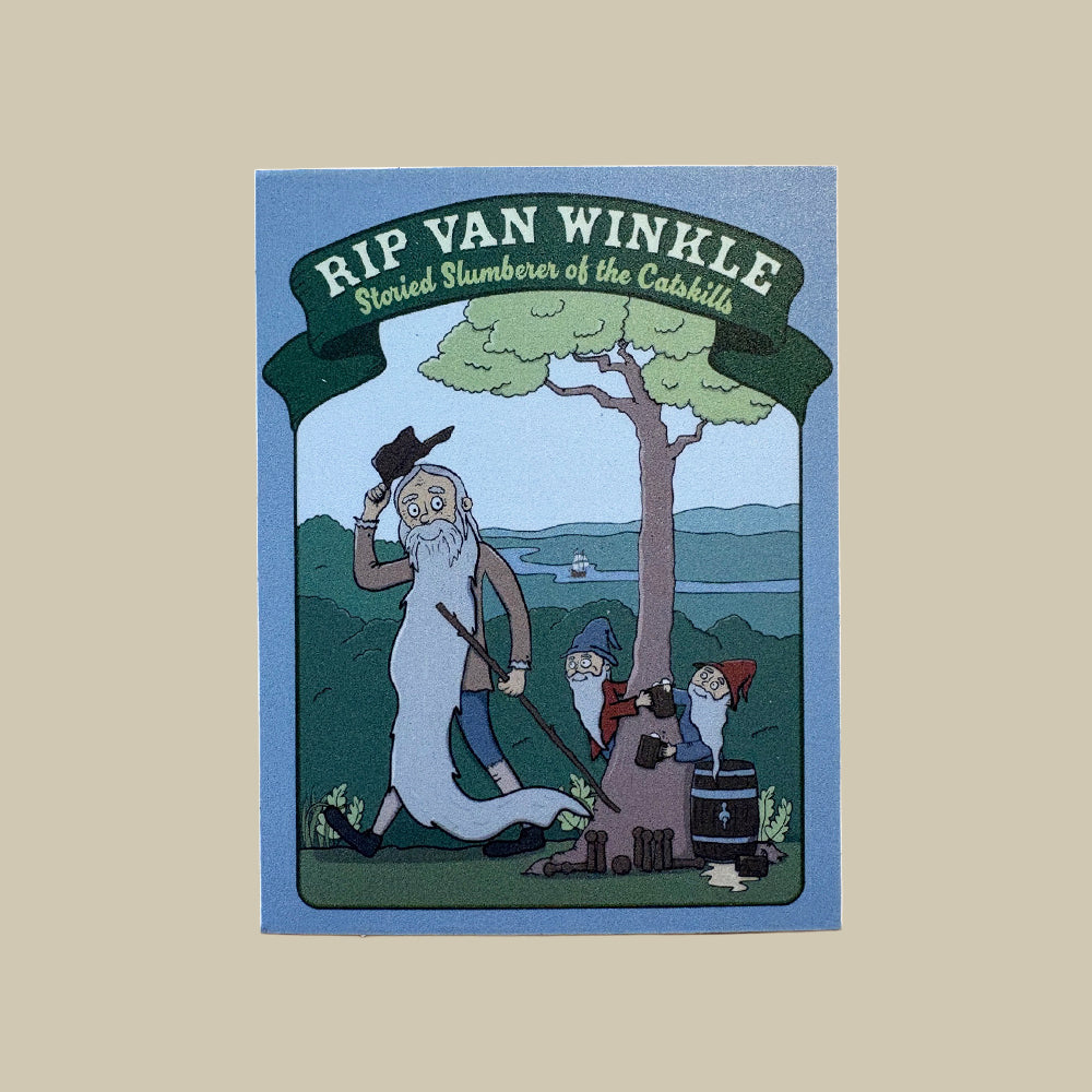 Rip Van Winkle Sticker - Catskills New York Legend - Washington Irving