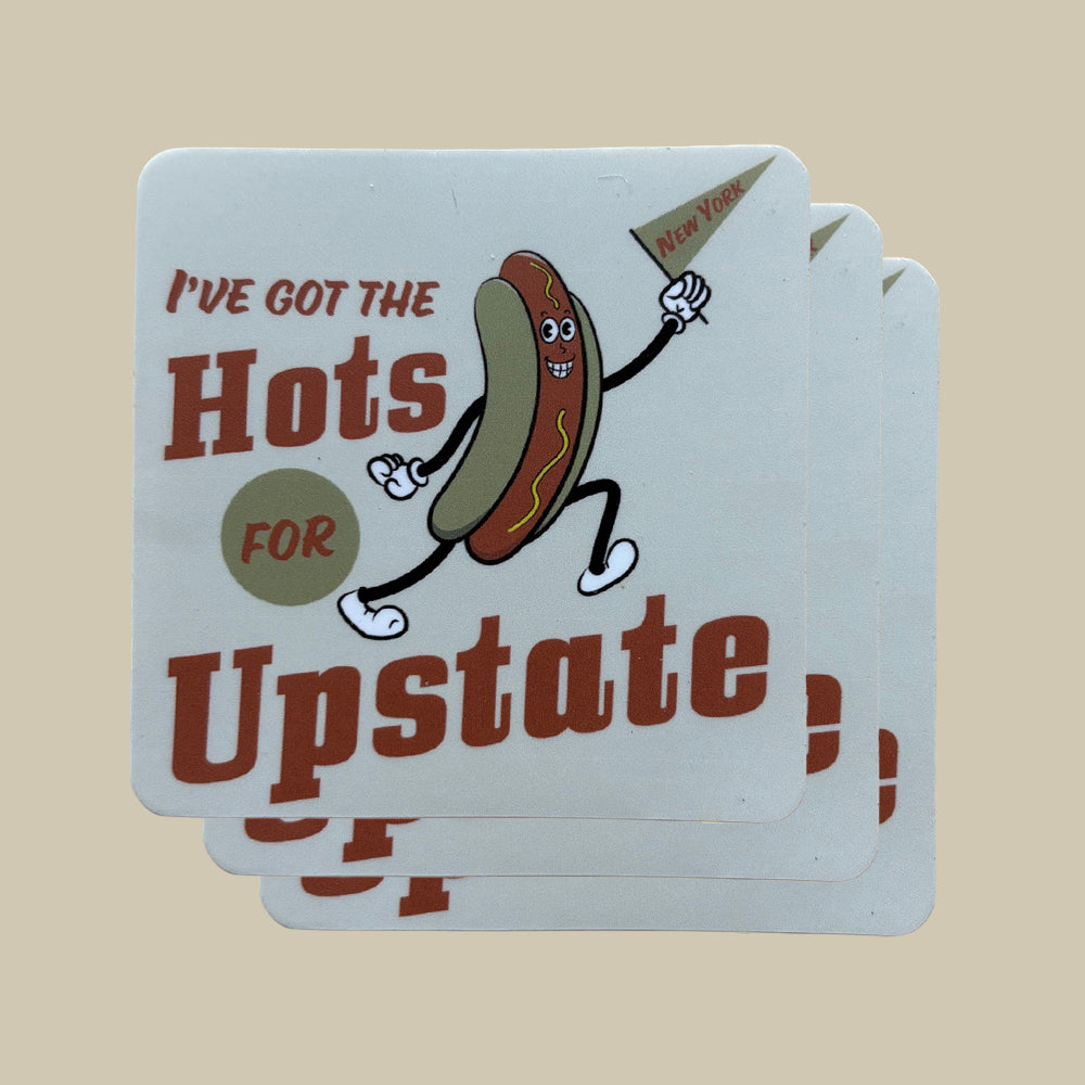 Upstate New York Hots Sticker - Fun Retro Sticker