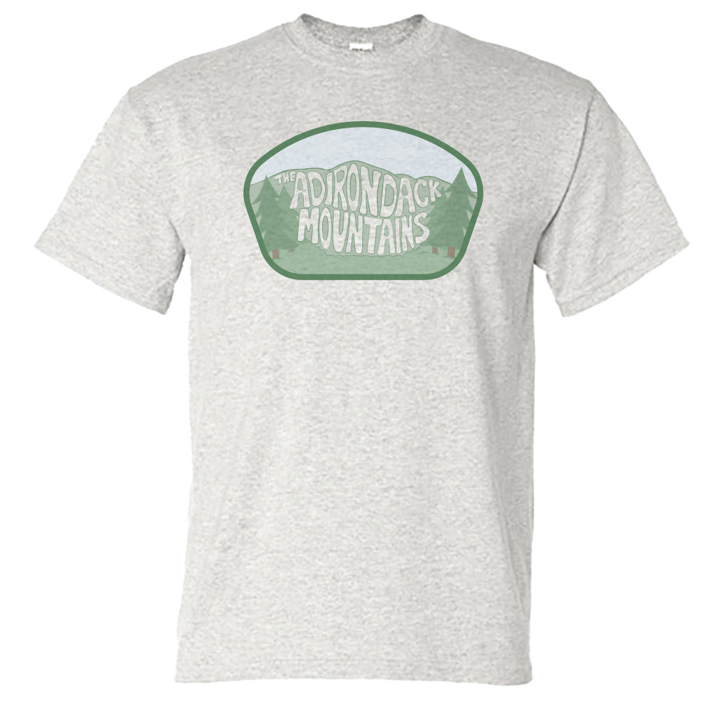 Adirondack Mountains Retro Lettering Tee Shirt - Adirondacks Gift and Souvenir