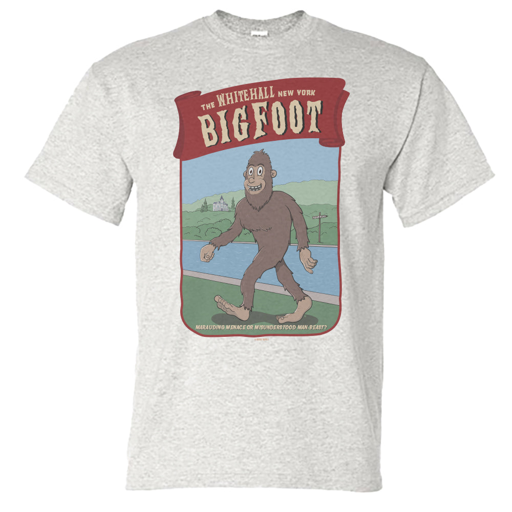 Bigfoot of Whitehall New York T-Shirt Unisex Vintage-Style Print Short Sleeve Tee
