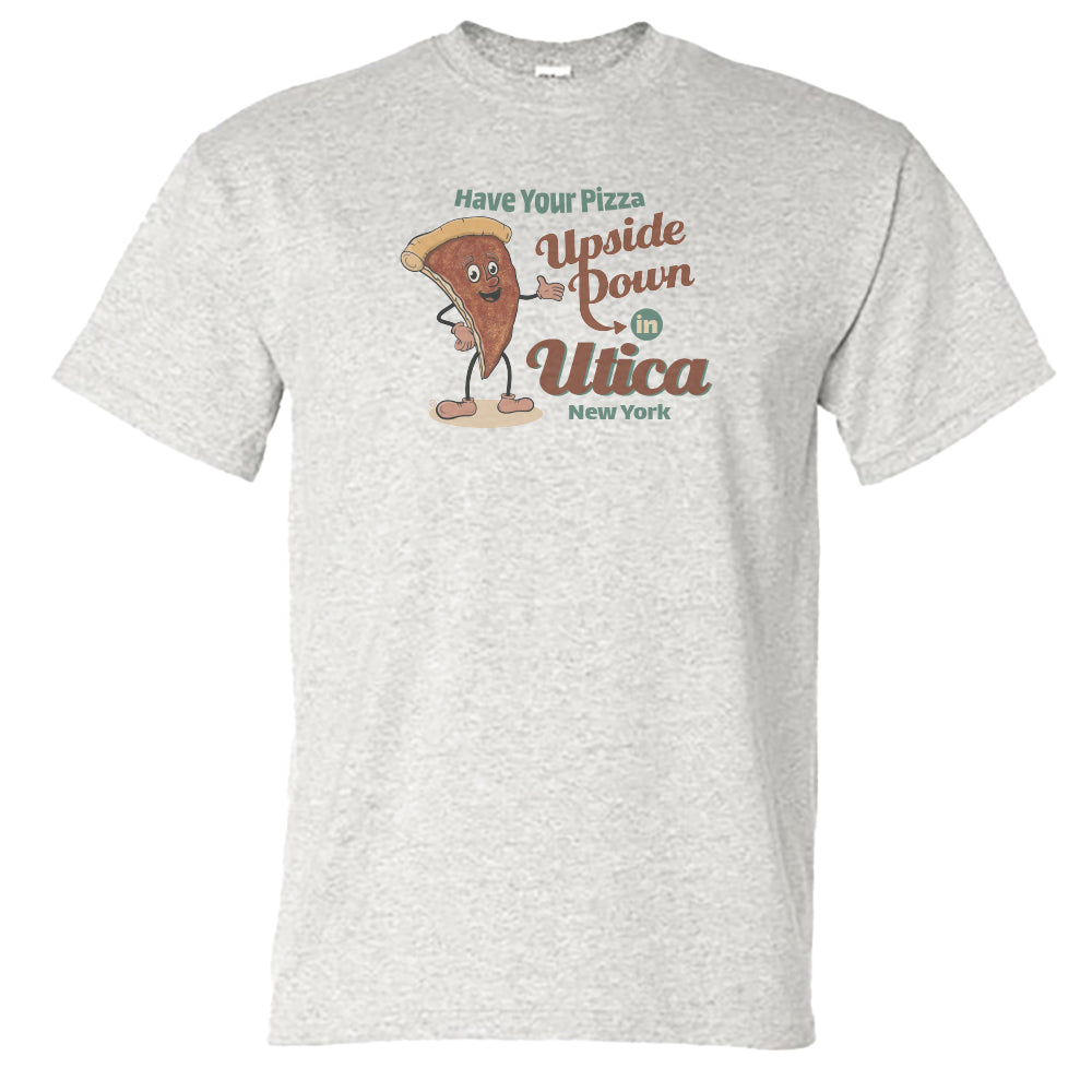 Utica Upside Down Pizza Tee Shirt - Upstate New York Gift Idea - Unisex T-Shirt