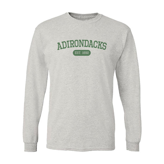 Adirondack Long Sleeve Tee Shirt Collegiate Style Print
