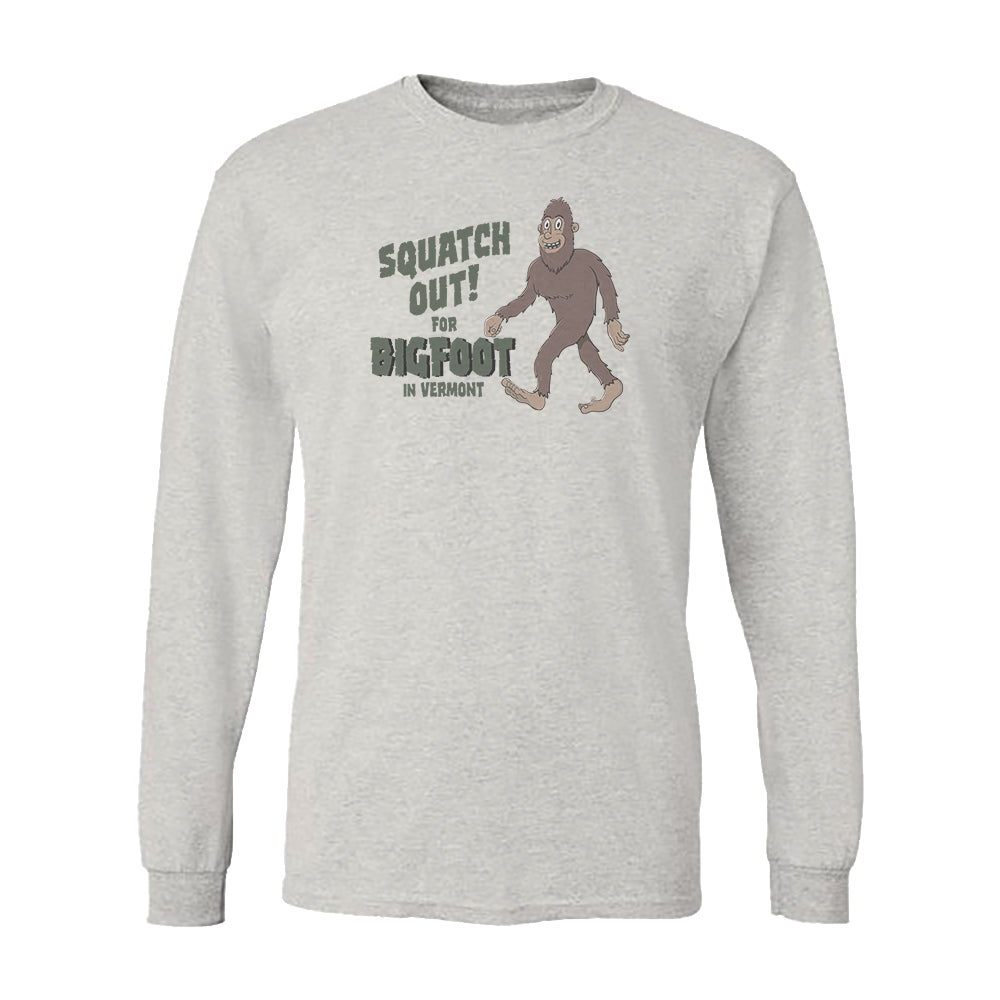 Bigfoot in Vermont Cryptid Long Sleeve Tee Shirt - Sasquatch Gift and Souvenir