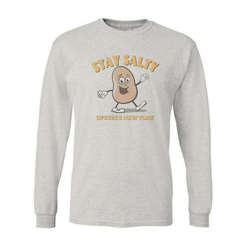 Salt Potatoes Upstate NY Long Sleeve Tee Shirt Retro Humorous Illustration Faded Print