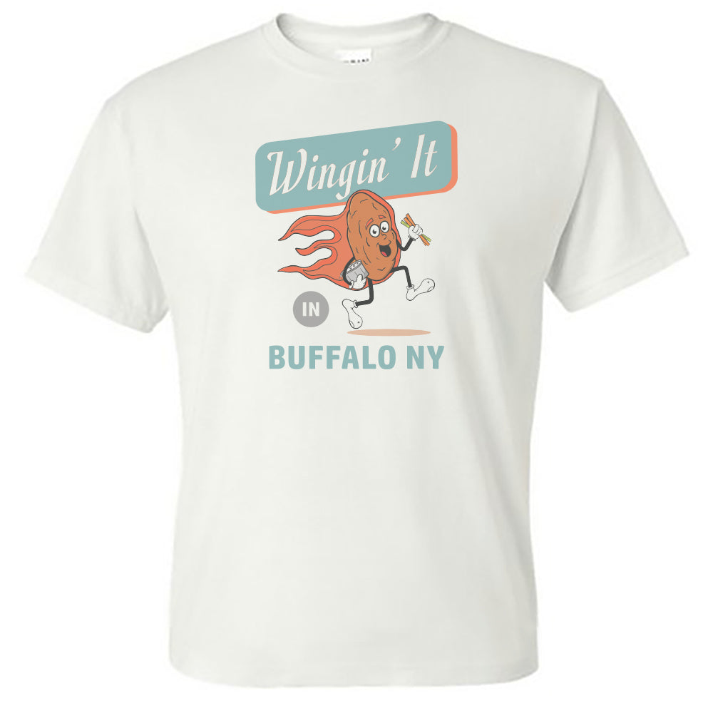 Buffalo Wing Themed Tee Shirt - Funny Upstate NY Design on a Unisex T-shirt