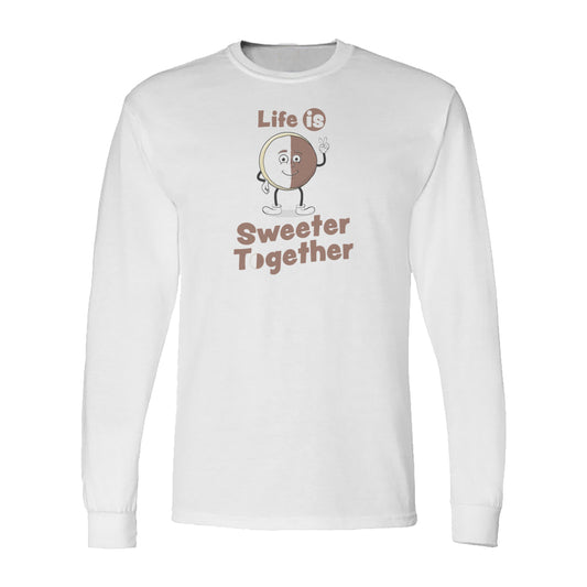 Halfmoon Cookie Upstate NY Long Sleeve Tee Shirt Retro Illustration Vintage Style Print