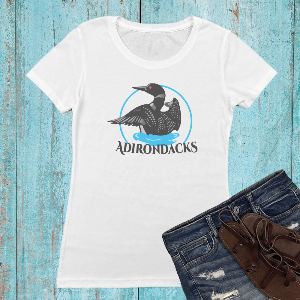 Adirondack Loon Vintage Faded Women's Tee Shirt