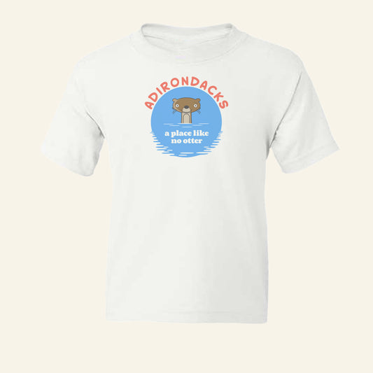 Kids Cute Otter Pun Adirondacks Youth Tee Shirt - Adirondack Kids Gift Idea