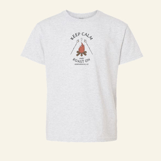 Kids Campfire Marshmallow Roast Adirondacks Youth Tee Shirt - Adirondack Kids Gift Idea