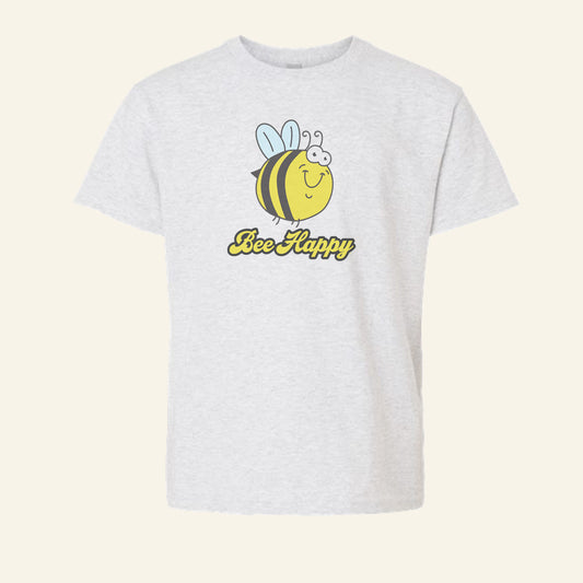 Kids Cute Bee Pollinator Themed Youth Tee Shirt - Kids Garden and Nature Gift