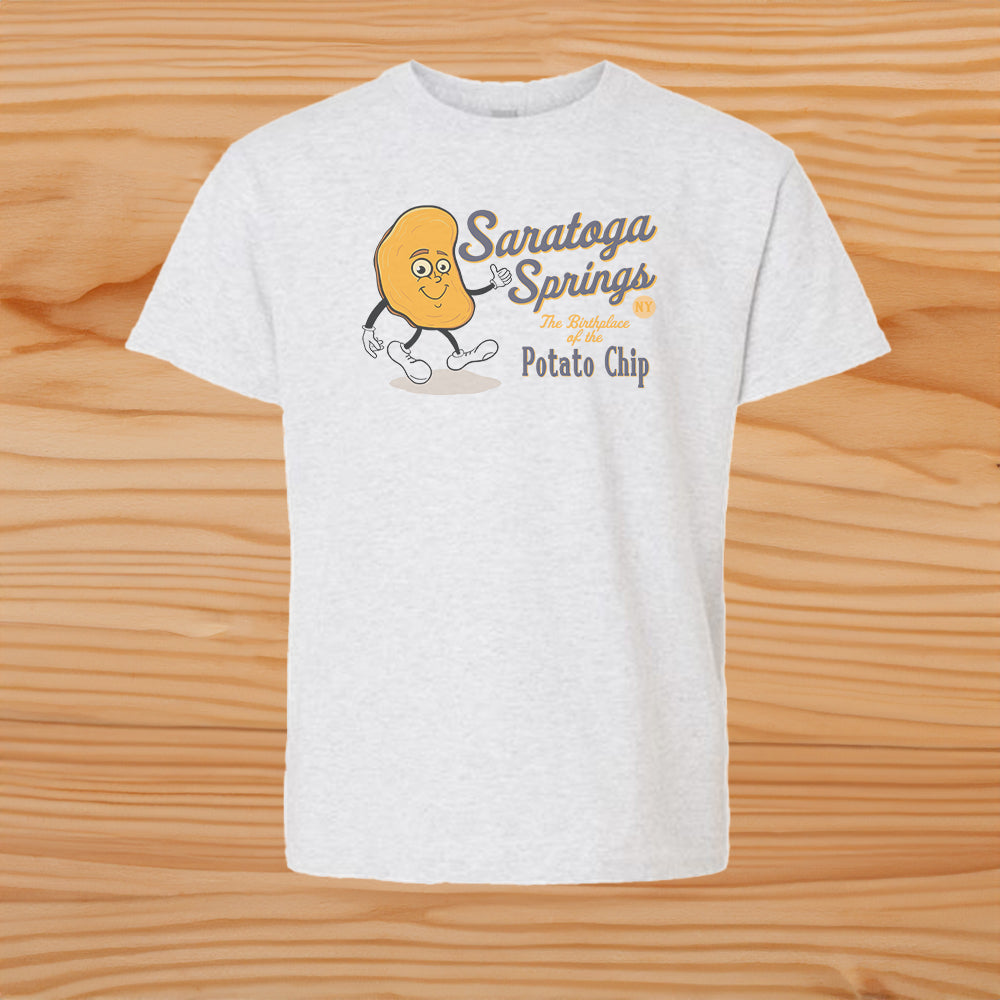 Fun Kids Saratoga Springs Potato Chip Youth Tee Shirt - Souvenir and Gift Idea