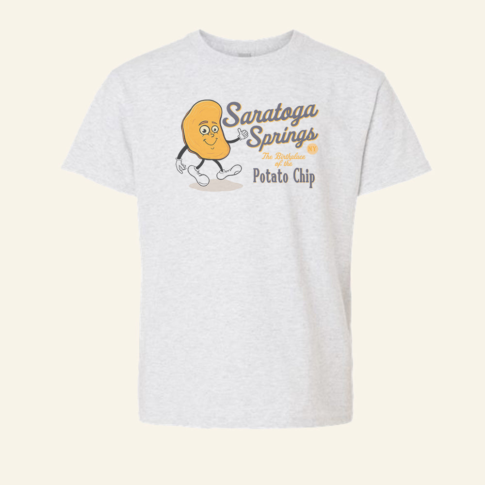 Fun Kids Saratoga Springs Potato Chip Youth Tee Shirt - Souvenir and Gift Idea