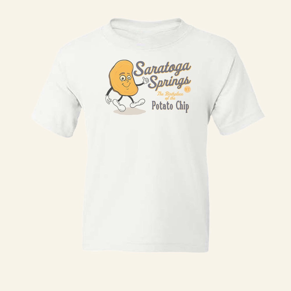Fun Kids Saratoga Springs Potato Chip Youth Tee Shirt - Souvenir and Gift Idea
