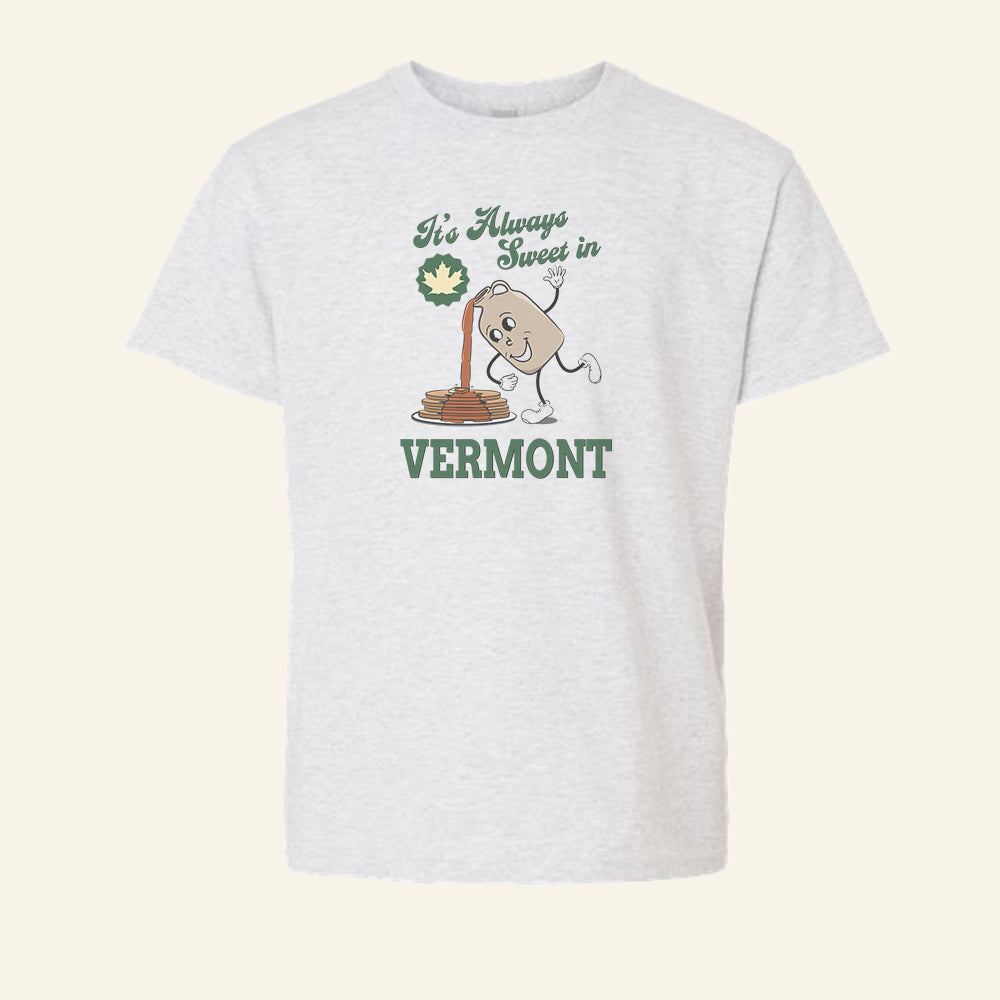 Fun Kids Vermont Maple Syrup Youth Tee Shirt - Souvenir and Gift Idea