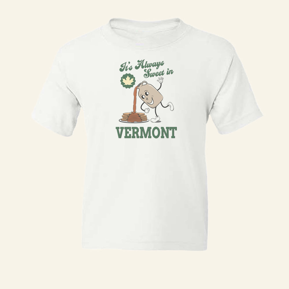 Fun Kids Vermont Maple Syrup Youth Tee Shirt - Souvenir and Gift Idea