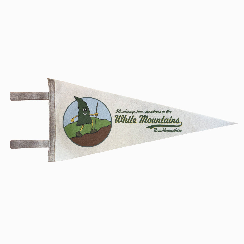 White Mountains Pennant - Hiking Punny and Fun Retro Gift and Souvenir