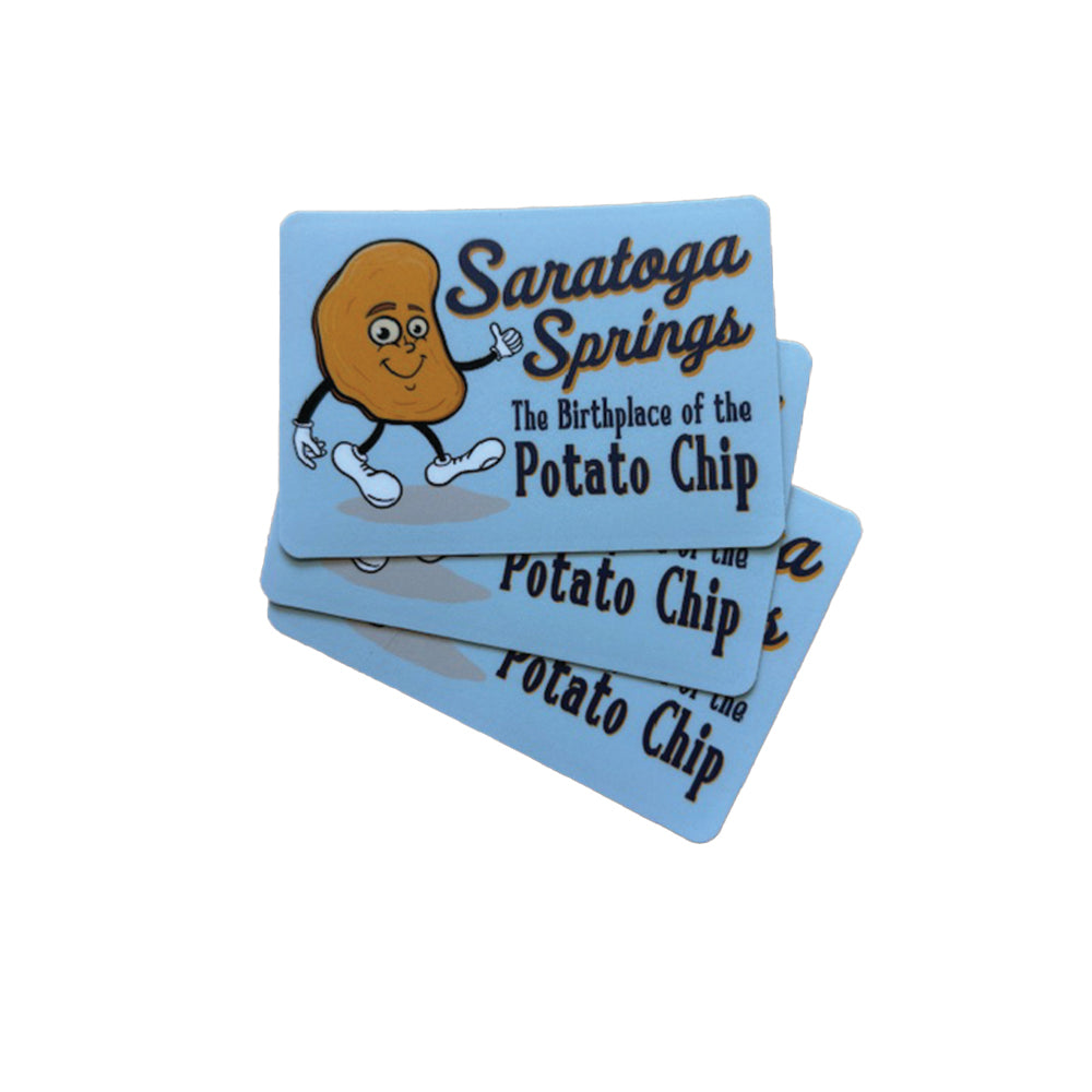 Saratoga Springs New York Potato Chip Sticker