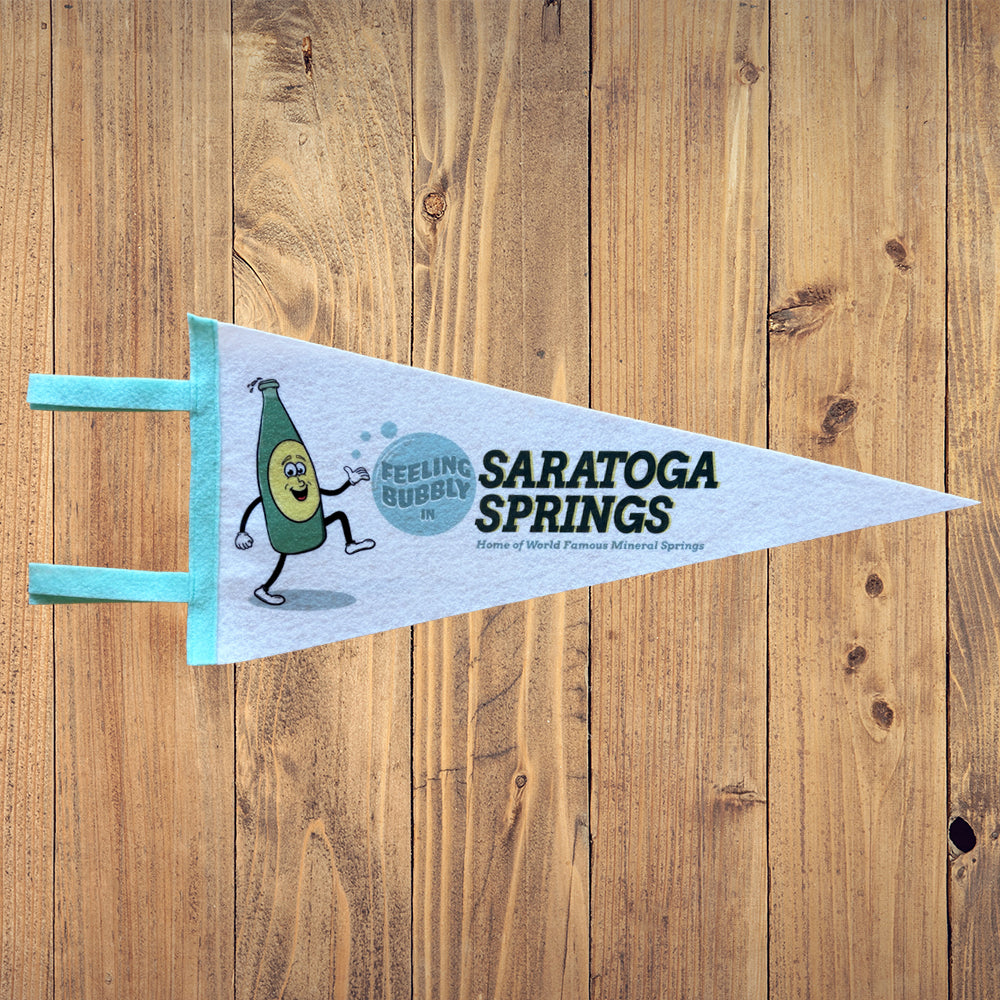 Saratoga Springs Mineral Springs Pennant Flag - Saratoga Springs Gift