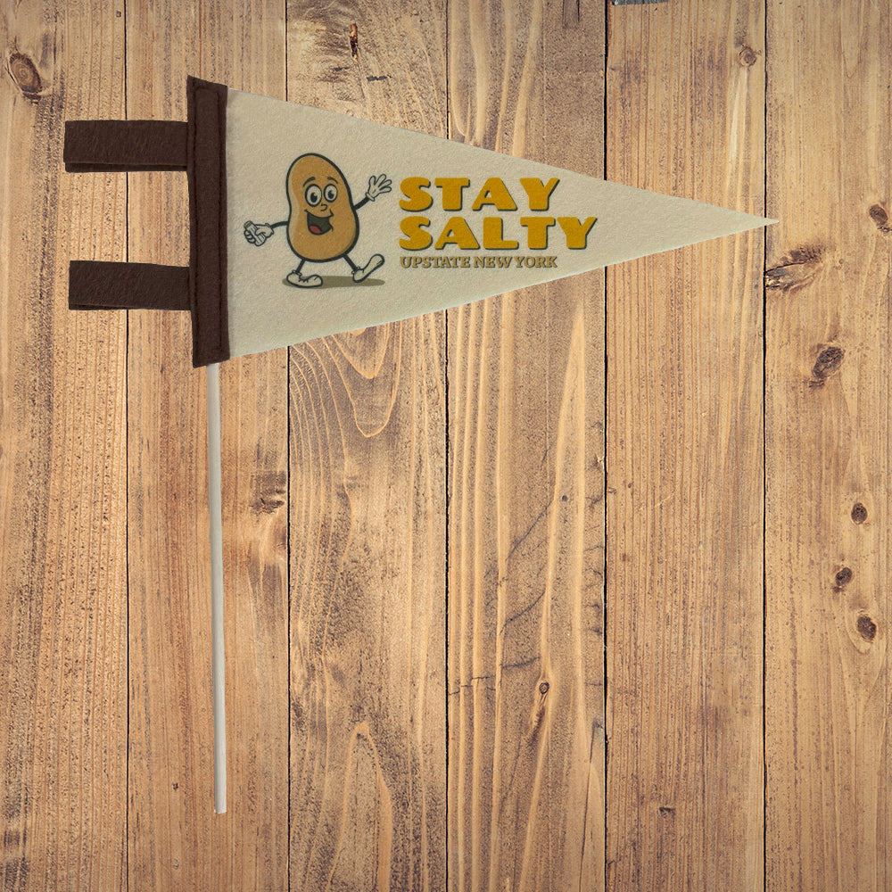 Salt Potato Upstate NY Themed Mini-Pennant - Fun Upstate NY Souvenir and Gift