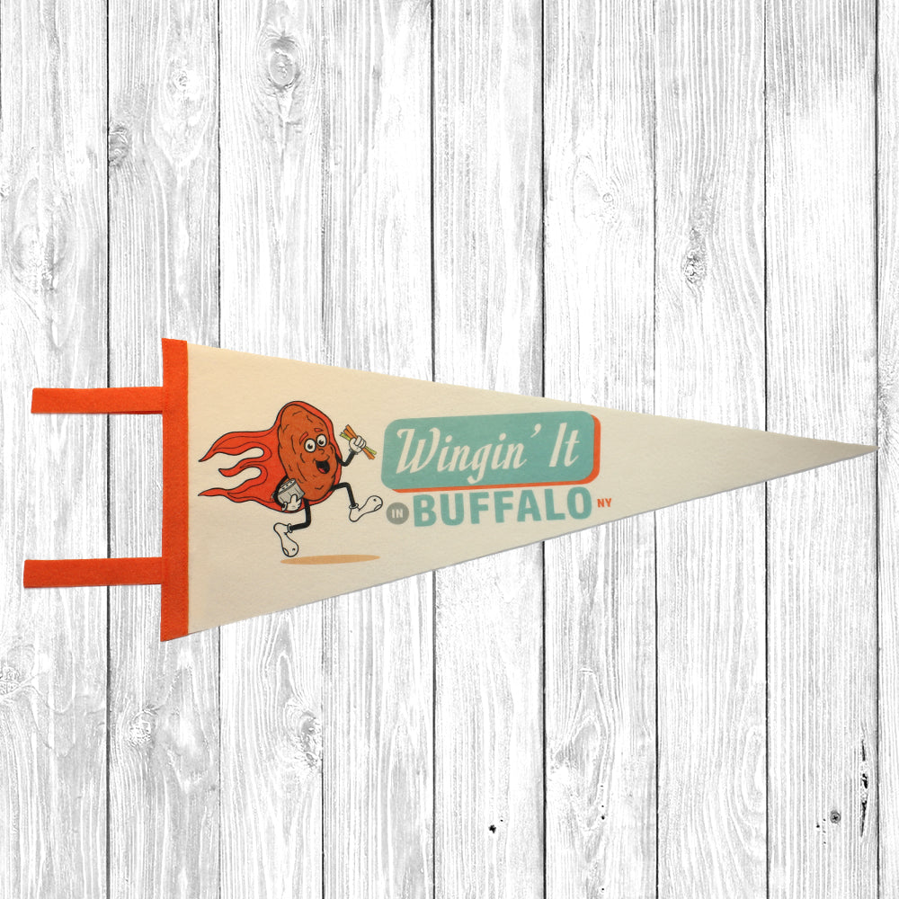 Buffalo Wing Pennant Upstate New York Food Themed Decor
