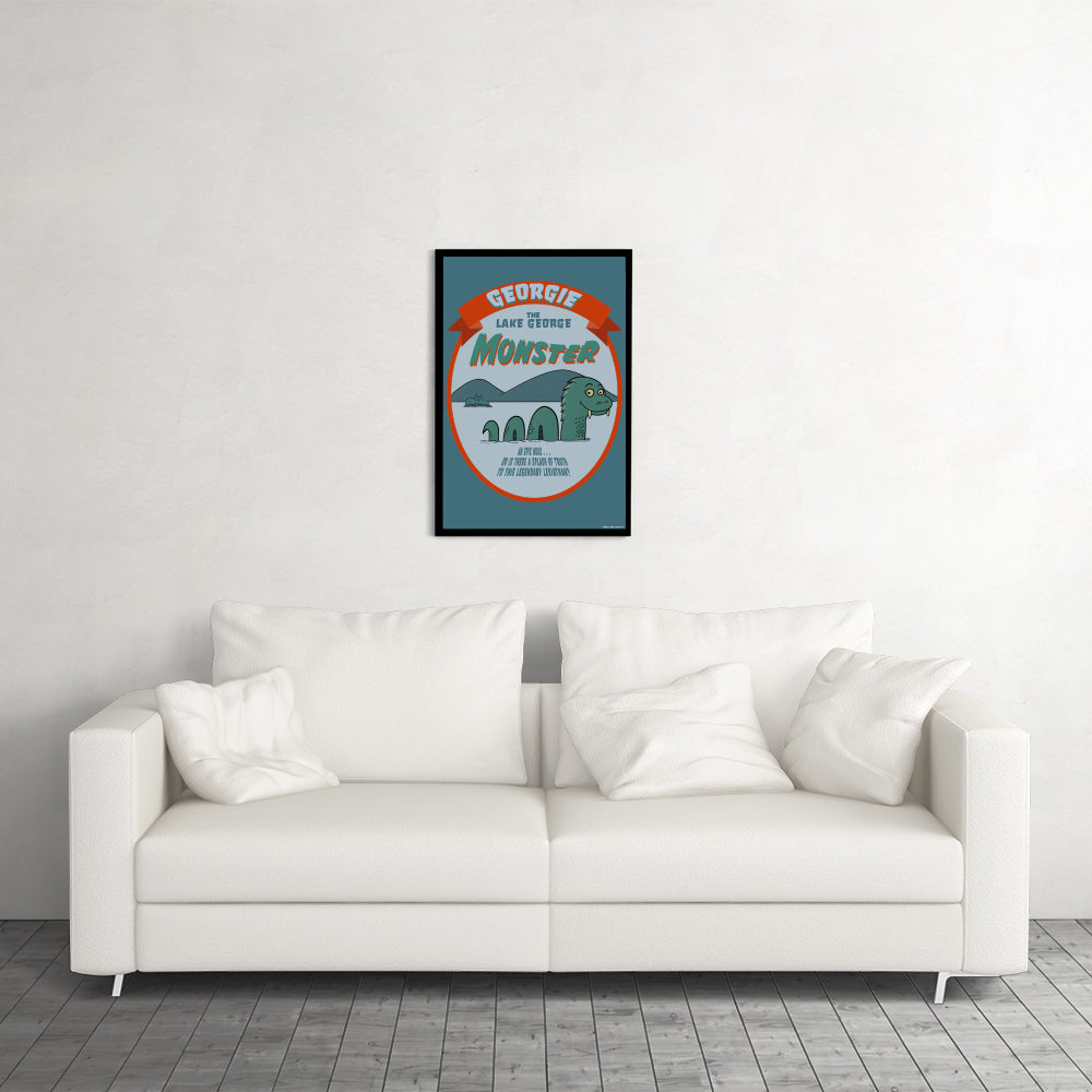 Lake George Lake Monster Georgie Cryptid Upstate NY Fun Cartoon Print