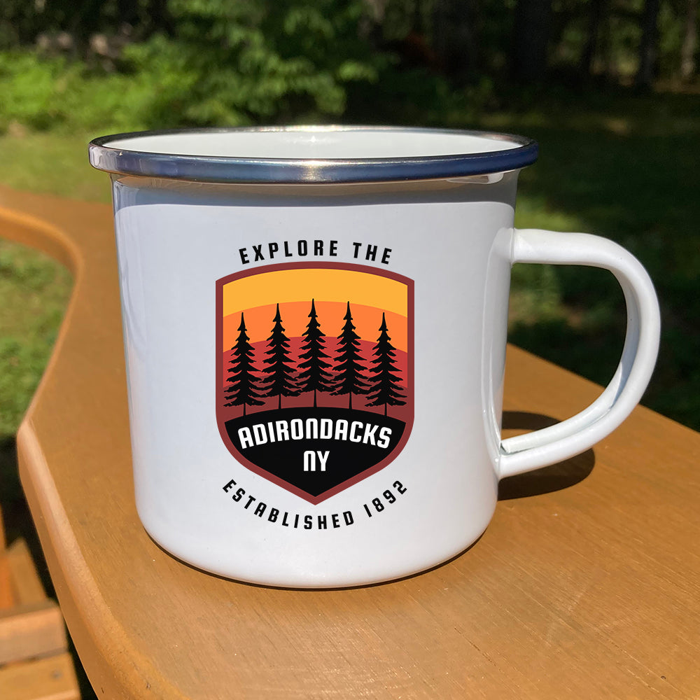 Explore the Adirondacks 12 oz. Stainless Steel Enamel Camp Mug