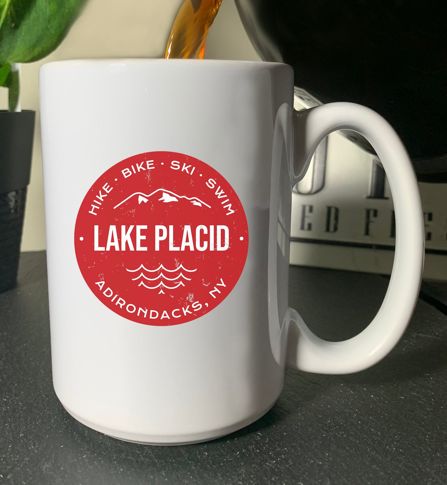 Mug Lake Placid Trailmarker Series Adirondacks Ceramic Mug 15 oz.