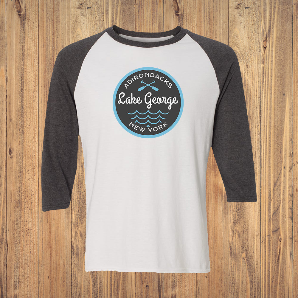Lake George Nautical Logo 3/4 Sleeve Raglan Shirt