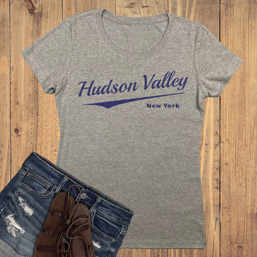 Hudson Valley Script Design Women's Graphic Tee Shirt
