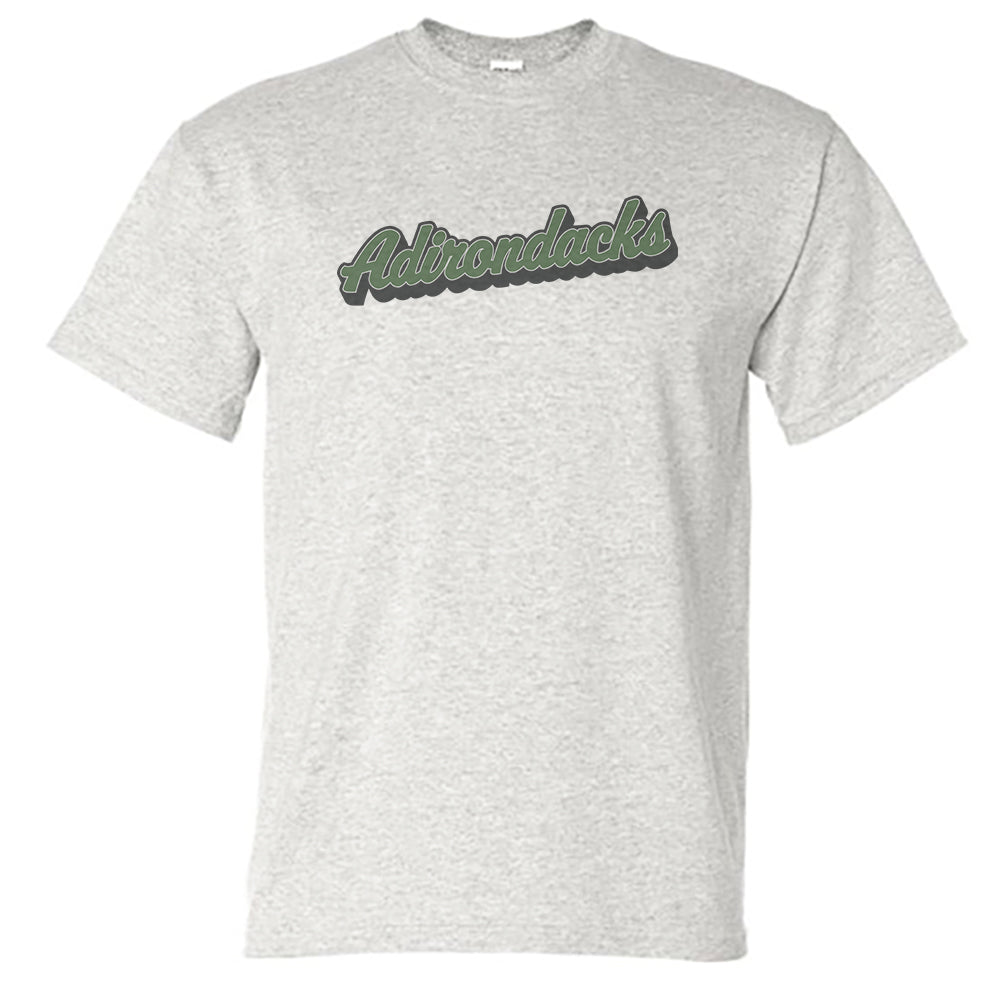 Adirondacks Retro Script Vintage Style Unisex Tee Shirt