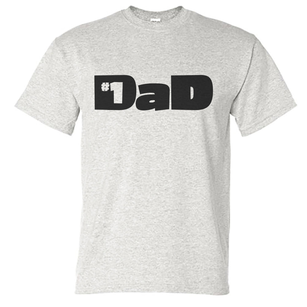 Number One #1 Dad Vintage Print Graphic Unisex Tee Shirt