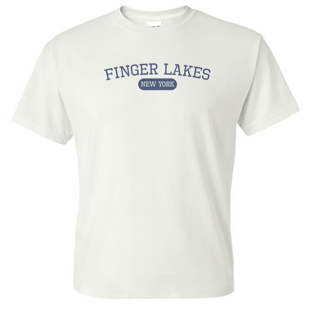 Finger Lakes Block Logo College Graphic Vintage Design Unisex T-Shirt