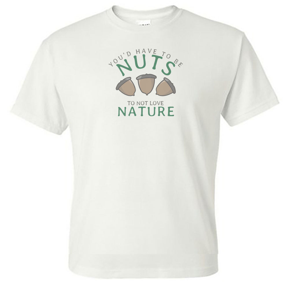 Nuts Not To Love Nature Funny Vintage Print Unisex Tee Shirt