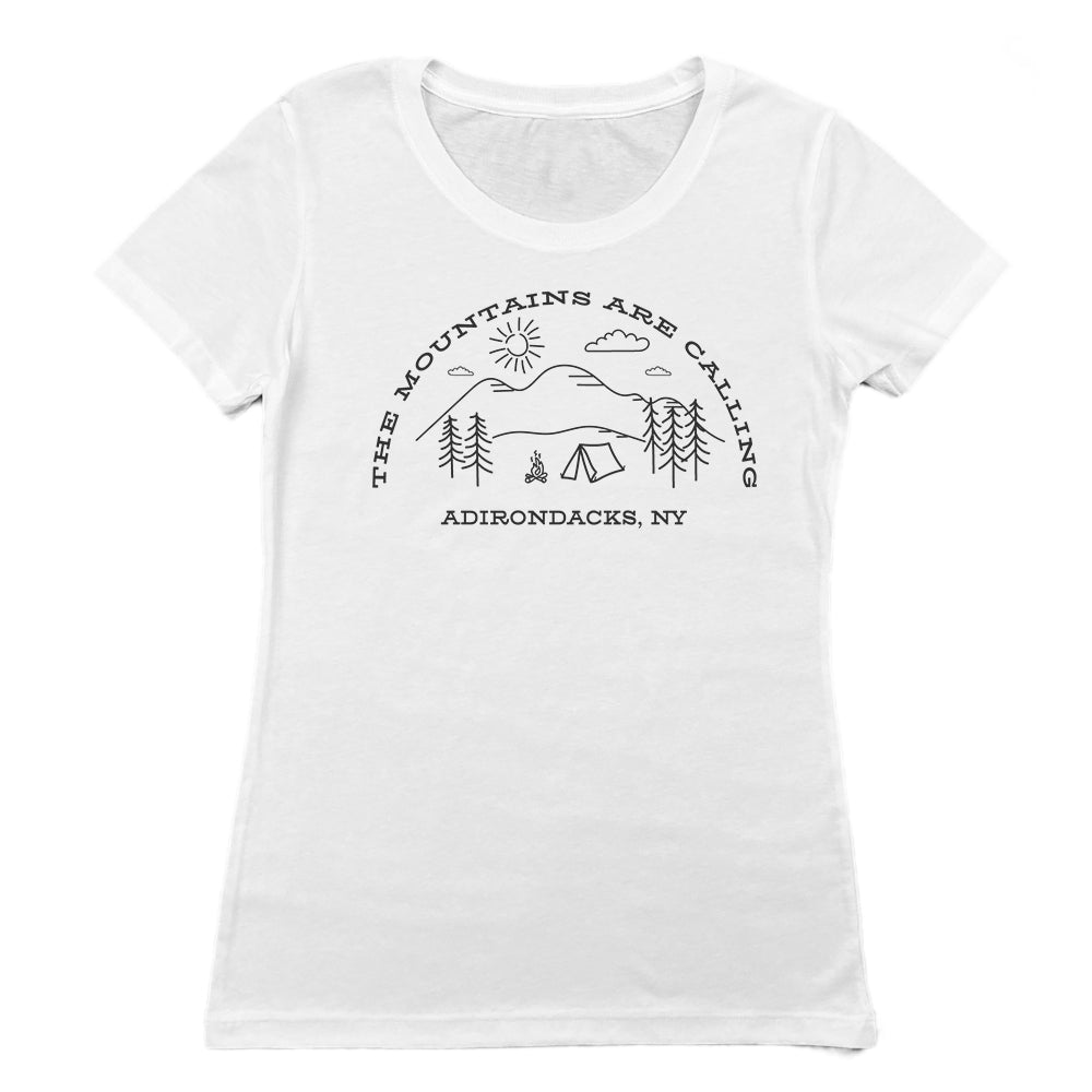 The Mountains Are Calling - Adirondacks Women's Graphic Tee Shirt