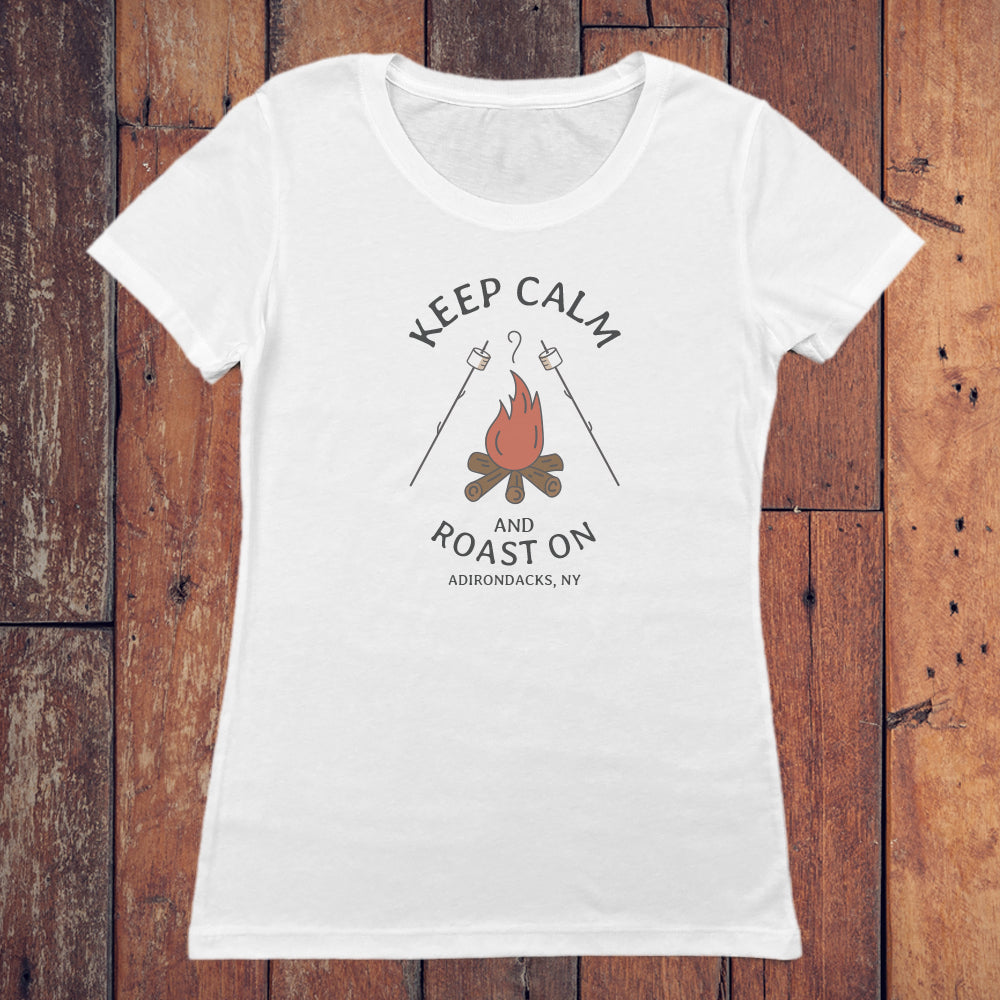 Adirondack Campfire Vintage Style Faded Women's Tee Shirt