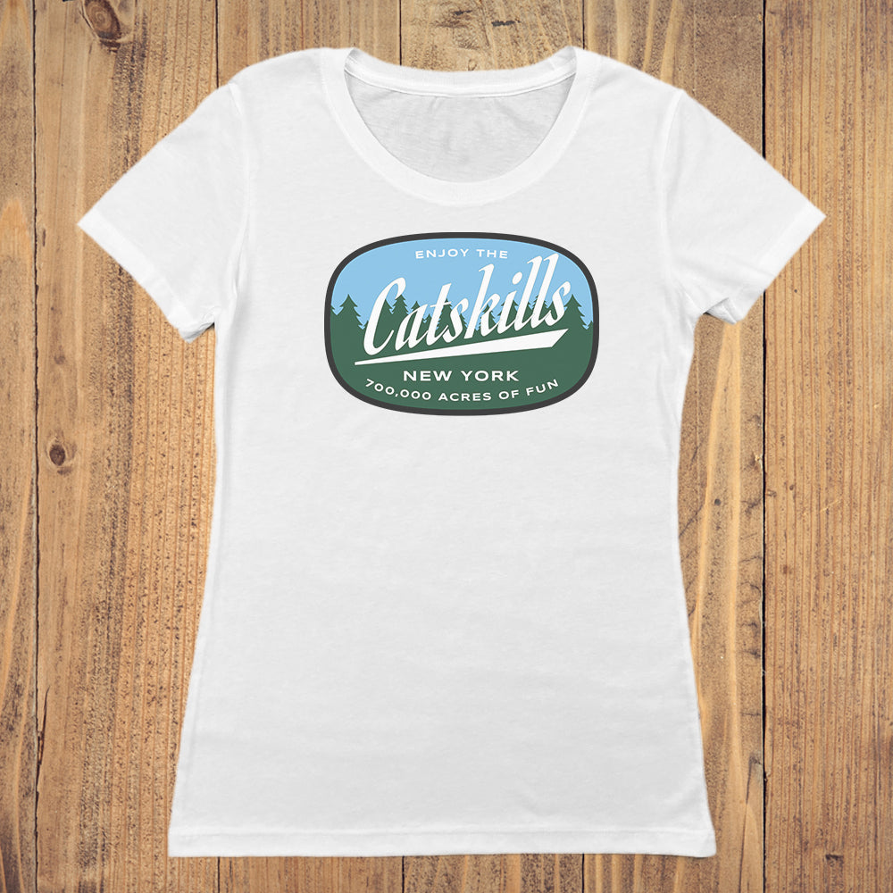 Enjoy the Catskills Vintage Style Faded Women's Tee Shirt