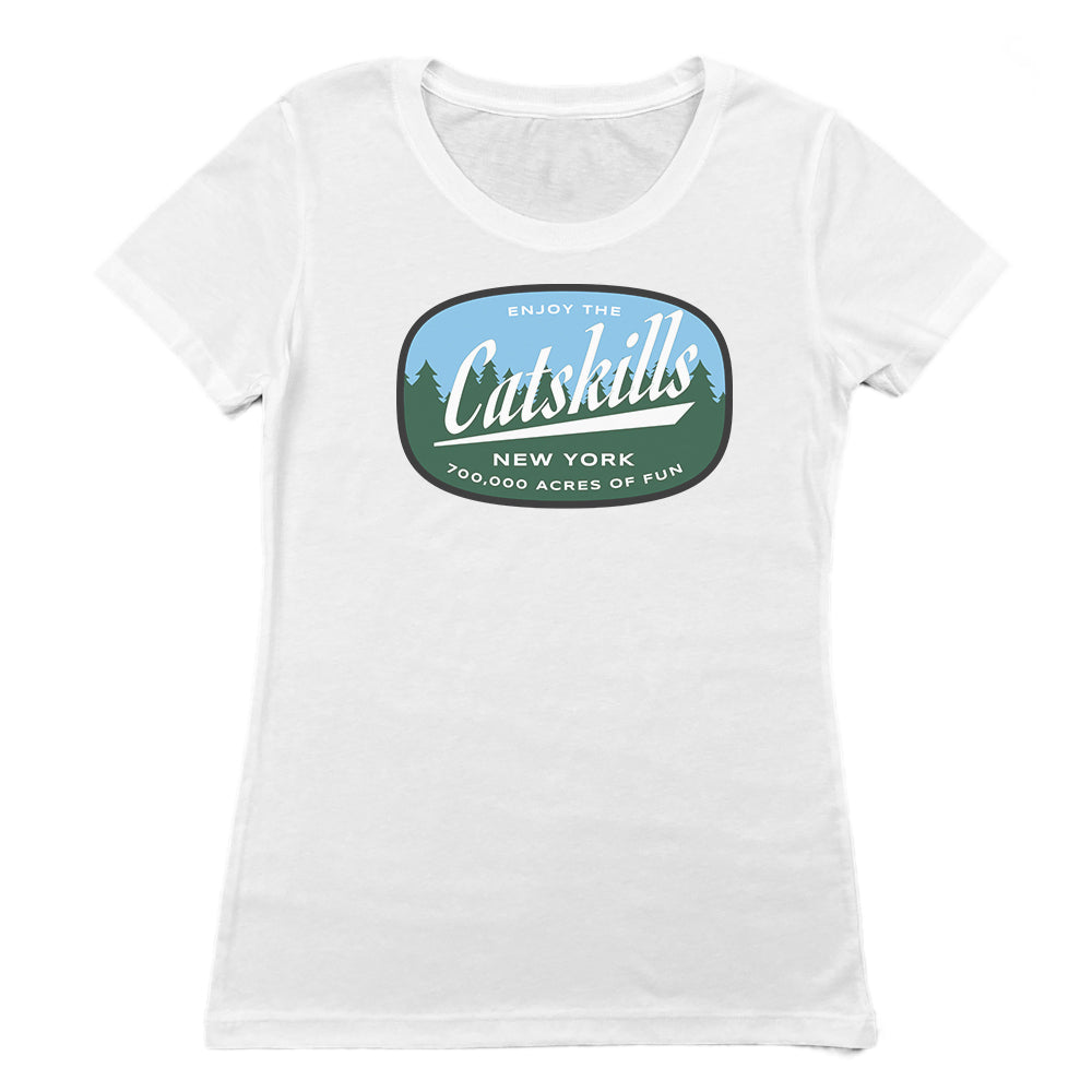 Enjoy the Catskills Vintage Style Faded Women's Tee Shirt