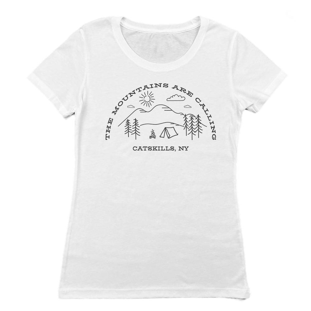 Catskills The Mountains Are Calling Women's Graphic Tee Shirt