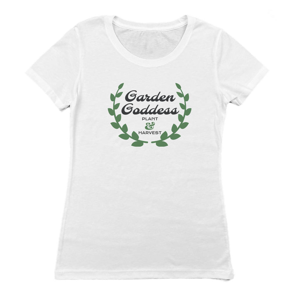 Garden Goddess Gardening Themed Vintage Faded Graphic Women's Tee Shirt