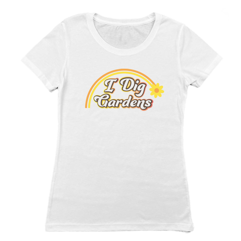I Dig Gardens Vintage 70's Style Faded Print Women's Tee Shirt