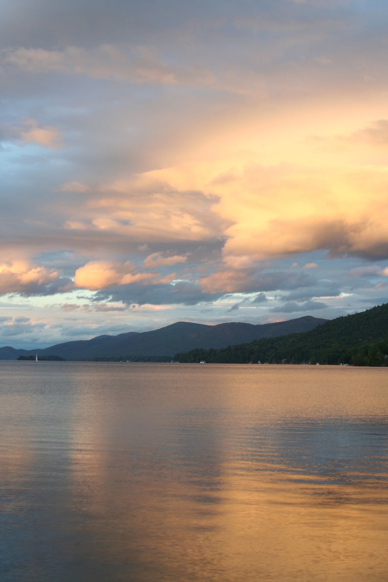 Sunset Over Lake George Fine Art Photo or Canvas Print
